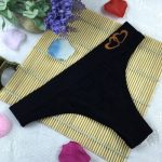 3 PCS Women Fashion Seamless Underwear Double Heart Pattern Sports Elastic Low-waisted Triangle Panties, Free Size (Black)